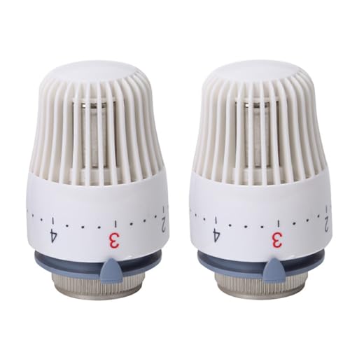 siduytin 2 Pezzi valvola termostatica regolatore di Riscaldamento radiatore valvola termostatica per radiatore Testa termostato valvola radiatore M30 X 1.5