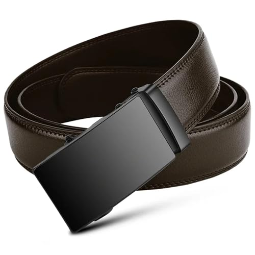 Belts for Men Automatic Buckle Belt for Men Business Belt Men PU Leather Waist Straps Male Jeans Belts for Men(105cm,Black)2