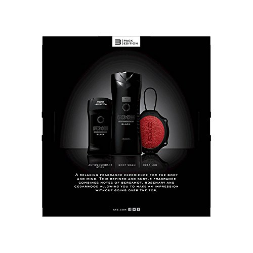 3 Pack Edition Gift Set: Antiperspirant, Body Wash & Shower Detailer (Black)