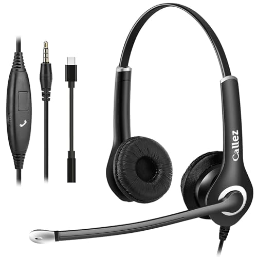 Amazon.co.jp: ヘッドセットPC用 3.5mm 両耳 ノイズキャンセ