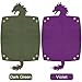 SIQUK 2 Pieces Dragon Dice Rolling Tray PU Leather Dice Mat Folding Scroll Dices Holder for D&D RPG Games (Dark Green, Violet)