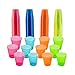 MATANA 150 Neon Party Schnapsgläser aus Plastik (30ml) - Shotgläser, Shot Becher, Schnapsbecher - Stabil & Mehrweg