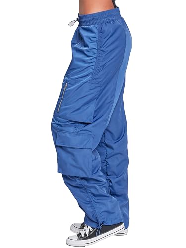 YMI Womens Jeans Women's Rouched Nylon Cargo Joggers2