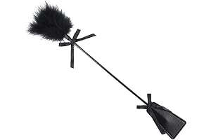 Feather Tickler with Leather Paddle Sex Toy