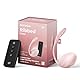 Satisfyer Ribbed Petal Connect App | 11 cm | G-Punkt-Vibrator | Ferngesteuerter Tragbarer Vibrator | Wiederaufladbar| Wasserdicht (IPX7) | hautfreundliches Silikon, Farbe:rosa