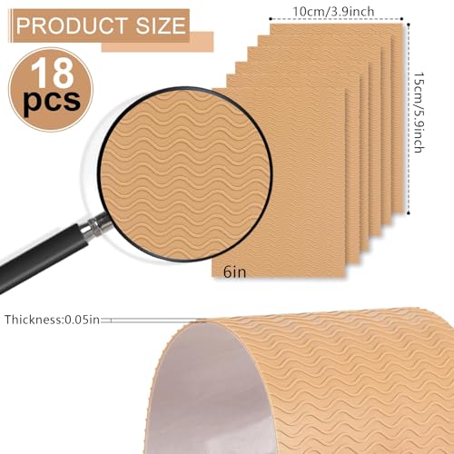 Image of Lonfliness 18 Pack Shoe Sole Protector - Self-Adhesive Anti-Slip Grips for High Heels & Boots | Shoes Non-Slip Bottom Covers for Women (6 x 4 inches, Yellow)