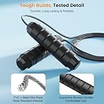 Jump Rope,Tangle-Free Rapid Speed Jump Rope with Ball Bearings for Men,Women and Kids,Adjustable Steel Skipping Rope with Ergonomic Foam Handles,A Ideal Equipment and Accessories for Workout,Fitness,Exercise,Home Gym,Slim Body - Image 4