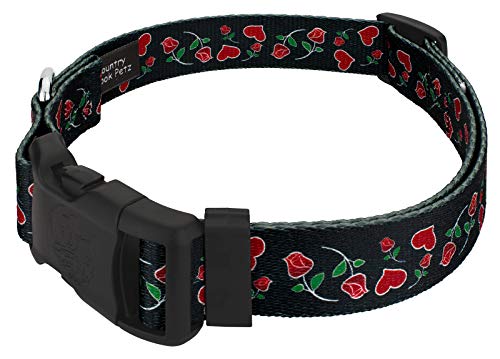 Country Brook Petz - Deluxe Roses For My Valentine Dog Collar Limited Edition - Made In The U.s.a. - Affection Collection With 12 Designs You'll Adore (5/8 Inch, Small) #TOP1