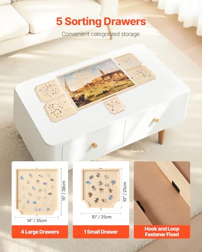 Évitez le mal de dos avec la table de puzzle rotative 2000 pièces VEVOR - 4