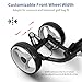 Caddytek Explorer V8 Golf Push Cart - SuperLite 4 Wheel Aluminum Foldable Cart with Adjustable Front Wheel Width, Foot Brake, Cooler Basket, Umbrella Holder, Drink Holder, Scorecard Console