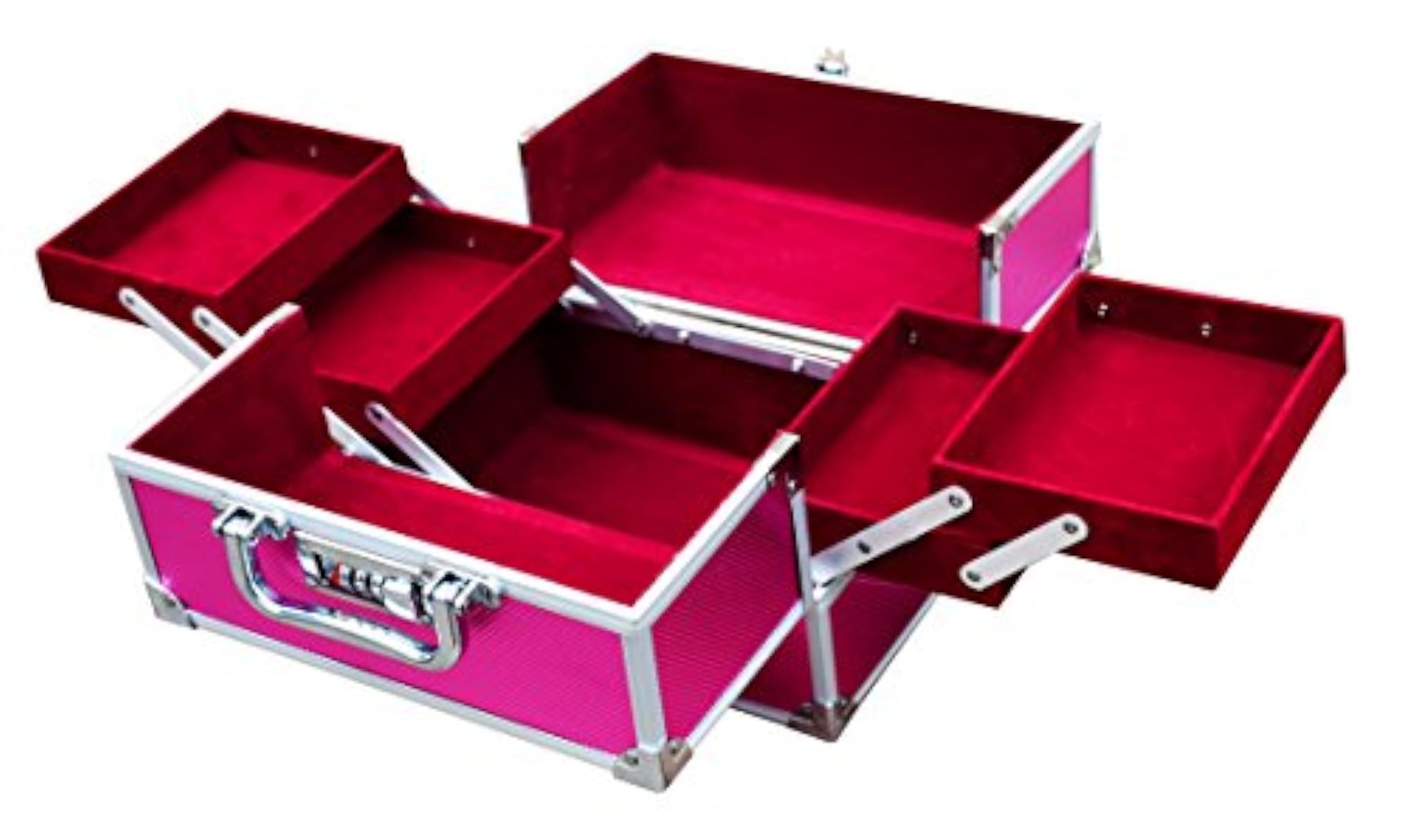 Pink Metal Cosmetic Organizer