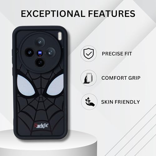 Image of DARKFIT Back Case Cover Compatible for Vivo X200 | Silicone Case | Camera & Body Protection| Shock Proof | for Vivo X200 | Color Black