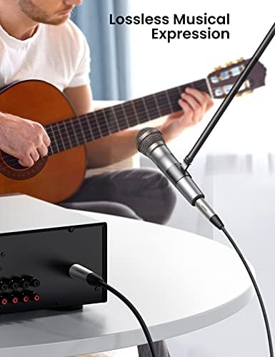UGREEN XLR to XLR Mic Cable Braided Microphone Male to Female Extension Lead 3-Pin Neutrik XLR Balanced Audio Cord Compatible with Mixer Speaker Amp PA System Home Studio Recorder DJ Controller(3M)