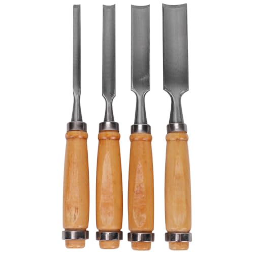 Abaodam 1juego Conjunto de Cinceles para Tallar Madera con Mango de Madera Sólida Acero para Carpinteros y Artistas Resistente y Versátil para Grabado Manual