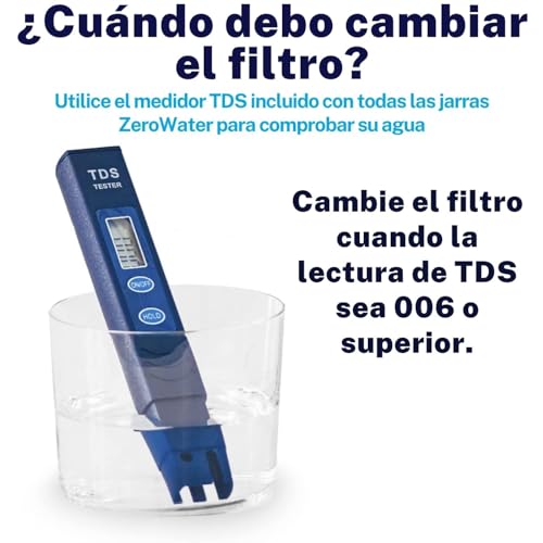 Miniatura 5 de Zerowater Cartuchos De Filtro De Agua De Repuesto Paquete De 2 Libre De Bpa Y Certificados Para Reducir El Plomo Y Otros Metales Pesados
