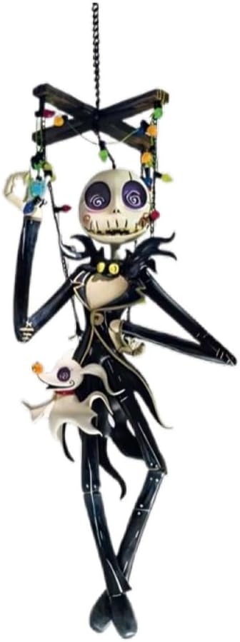 The Bradford Exchange Tim Burtons The Nightmare Before Christmas Its Time for a Good Scare Collection Issue #1 Dreadfully Dashing Bone Dad Marionette Figurine with Christmas Lights 12-Inches