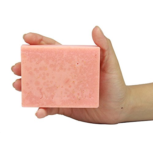 Image of Soulflower Strawberry Skin Soap - Handmade, 100% Pure, Natural & Cold processed Grade 1 BIS Standard Premium & Luxurious Soap with Essential Oils, Exotic Herbs & Aroma, 150g