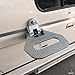 5236586 Silver Folding Truck Step, Multi-Purpose Automotive Entry Door Assist Safety Foot Steps/Grab Handle for RV, Camper, Trailer, Truck, Cargo Trailer, Boat (Stainless Steel)