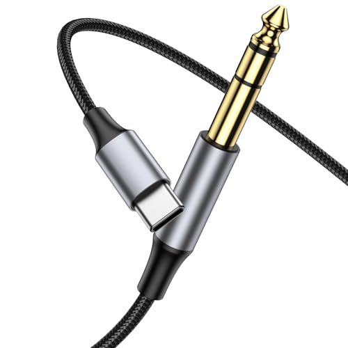 Cable USB C a Jack 1/4 TRS 3.3FT audio estéreo miniatura 1
