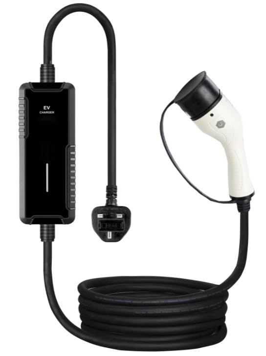 Portable EV Charger - Type 2 - UK 3 Pin Plug - 5 to 30 metres 30 metres