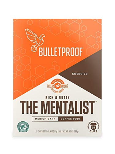 Bulletproof The Mentalist Roast Coffee Pods, Premium Dark Roast, Organic, single-serve pods or