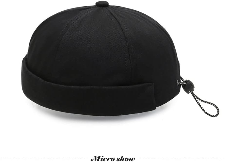 Men Cotton Brimless Docker Cap Adjustable Street Casual Lovers Visor-Less Sailor Skullcap Beanie Hat - Image 3