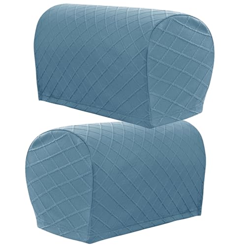 XIEHUZA 1Pair Armrest Chair Covers, Diamond pattern Arm Rest Covers Set Stretch Couch Arm Covers Anti-Slip Washable Sofa Chair Arm Covers Anti-Scratch Furniture Slipcovers for Couches (Blue)