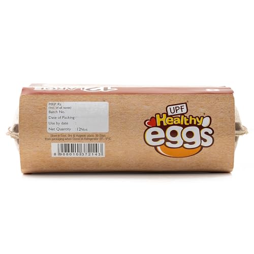 Upf Healthy Brown Eggs, 12 Pieces| Veg Fed| Non-Fertile Eggs