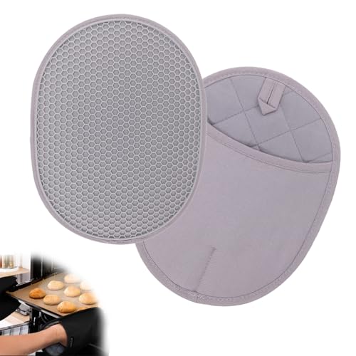 Viechoes 2 pcs Maniques Cuisine Silicone,Gants de Cuisine,Gants et maniques,Coussin Isolant en nid d'abeille,Gant Four Anti Chaleur,Résistant à la Jusqu'à 500°C...