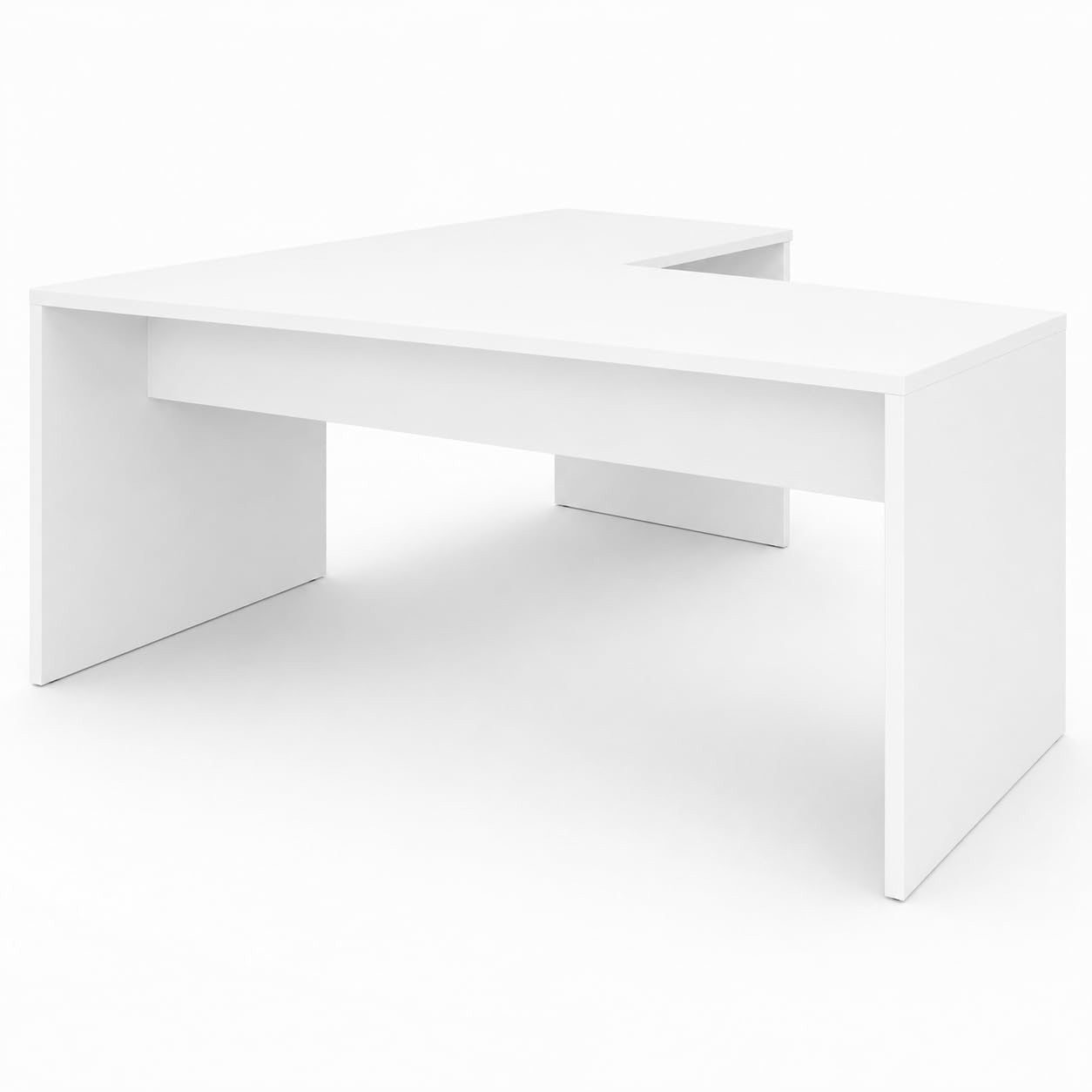 Escritorio Esquinero en L para Oficina y Teletrabajo, Mesa de Ordenador Moderna con ala Derecha, Mesa Ideal para Trabajo, Redacción y Juegos (180x80, White)