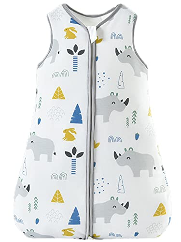 ROSEBEAR Baby Sleep Bag Wearable Blanket Sleeveless Swaddle 1.5 Tog Newborns Sleeping Sack for Boy Girl Infant Toddler Grey 1-2 Years