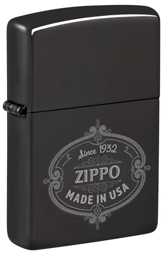 Encendedor Zippo Plaque Negro Alto Brillo miniatura 1