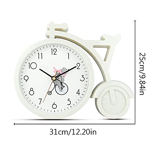 Relojes silenciosos de mesa con esfera de 12 pulgadas para mesitas de noche 6