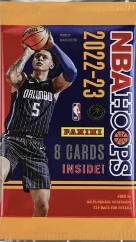 2022-23 Panini Hoops NBA Basketball Retail Pack (8 NBA Trading Cards) Look for ultra rare Impulse Parallels