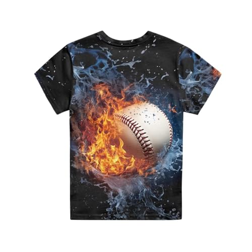 Image of JEOCODY Boys Girls Graphic Tees Funny 3D Printed Short Sleeve T-Shirts 3-16T