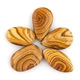 ✔Gemstones - Pertified Wood Jasper | Shape - Mix Shapes | Cut - Plain/Polished Cabochon | Size - Approx 22 to 30mm | Pack for 5 ✔High-Polish Cabochon Cut – Smooth domed cabochon with flat back, professionally polished for bezel setting, wire wrapping...