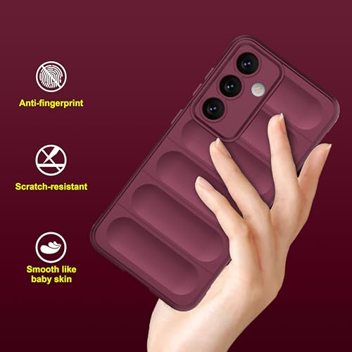 Image of amazon basics Back Case Cover for Samsung Galaxy S24 Plus 5G | Compatible for Samsung Galaxy S24 Plus 5G Back Case Cover | Liquid Silicon Magic Case with Camera Protection | Plum