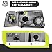 ROADEAL Headlights W/Bulbs for 2001-2011 Ford Ranger Halogen Headlamp Replacement Driver & Passenger Side