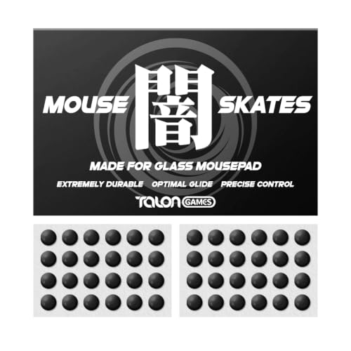 TALONGAMES 48 Dot Mouse Skates Feet, Universal for All Mouse Pads, 6mm, Ultra High Speed, High Durability, Lasting Performance, Low Noise,Curved Edge (闇 Yami Series, Black)