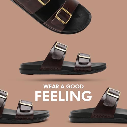 Image of DOCTOR HEALTH SUPER SOFT Men's Ultra Comfort Slippers | Trendy Cushioned Design with Breathable Mesh | Dual-Density PU Sole | Anti-Slip Grip & Adjustable Strap for Everyday Wear