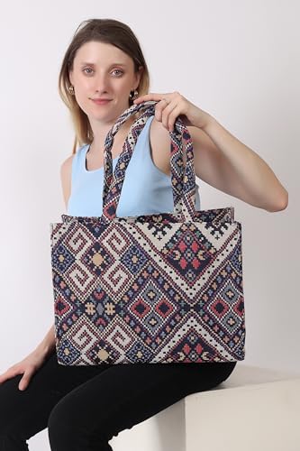Image of LX LEKHX Women's Tote Bags - Stylish Handbags for Office, College & Party Use | Spacious & Trendy Shoulder Bag for Work, Casual & Evening | Durable, Lightweight & Fashionable Tote for Women
