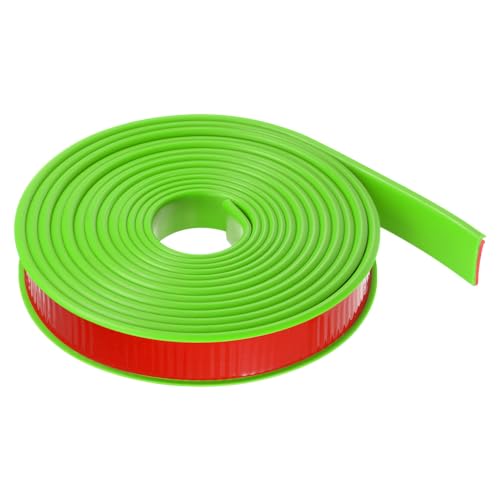 QUARKZMAN U-Form Kantenband 7/8 x 16,4ft (22mm x 5000mm) Selbstklebendes TPE Flexibles Furnierkantenband Kantenschutz für Möbel, Schränke, Tische, Reparatur, Grün