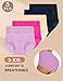 Womens Underwear,Tummy Control High Waisted Panties for Women Pack Plus Size Beautiful Postpartum Maternity Underwear Calzones Fajas Para Mujer Para El Vientre Fashion Clothing(A Assorted,L)