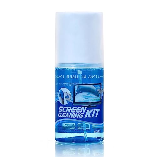 Screen Cleaner Spray Bottle, 200ml Large Capacity Powerful Cleaning Premium Screen Cleaner Spray Phone Screen Cleaner Bottle(Blue)