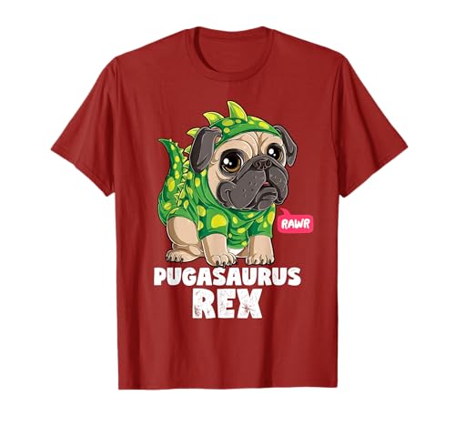 Maglietta Pugasaurus Rex Pug Dinosaur Lovers Funny Dog Costume Maglietta