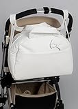 Material: Polipiel Bolso Carrito Bebe Lactancia Polipiel Acolchado - .Color Blanco roto- Danielstore