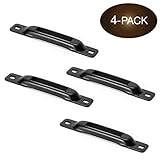 4 E-Track Single Slot Tie-Downs | Mini Powder-Coated Steel Anchor Tie-Down Slots for E-Track...