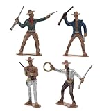 Détails : chaque modèle est finement détaillé, avec une sculpture et une peinture soignées qui donnent vie au cow-boy, décorations de fête sur thème cow-boy, modèle de cow-boy occidental