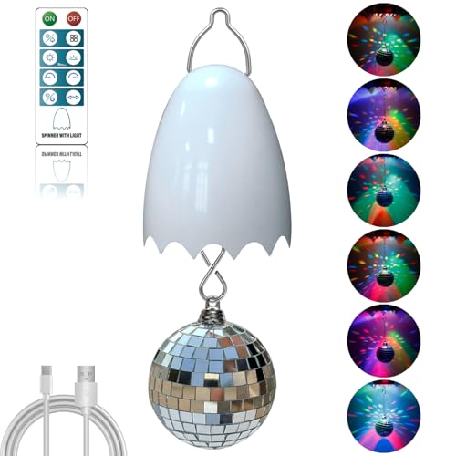 Image of Disco Ball Motor with Remote, 3 Rotating Speed Battery Remote Control Motor, Rotating Disco Ball Light for Christmas Decorations, Parties, Home Decor, Weddings, Nightclubs, Wind Spinner
