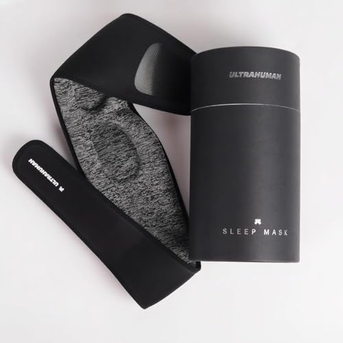 Image of Ultrahuman Sleep Mask for Women and Men - Comfortable Premium Blackout Eye Mask for Sleep, Soft 3D Sleeping Mask with Travel Pouch
